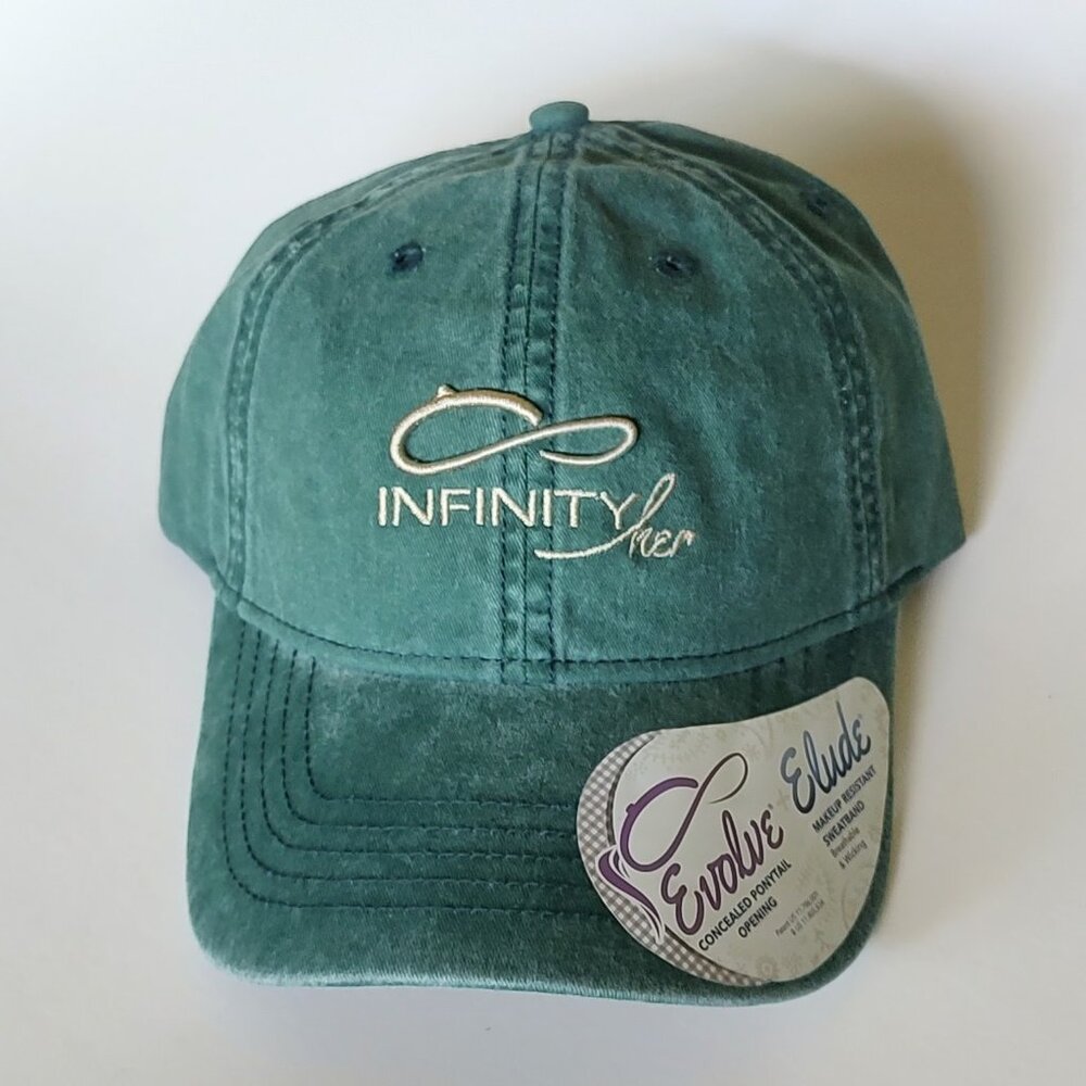 New Infinity Her Women’s Cap Hat Makeup Resistant Band Fashion Undervisor Teal